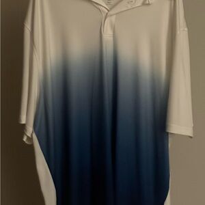 Men's IZOD White and Blue Gradient Shirt